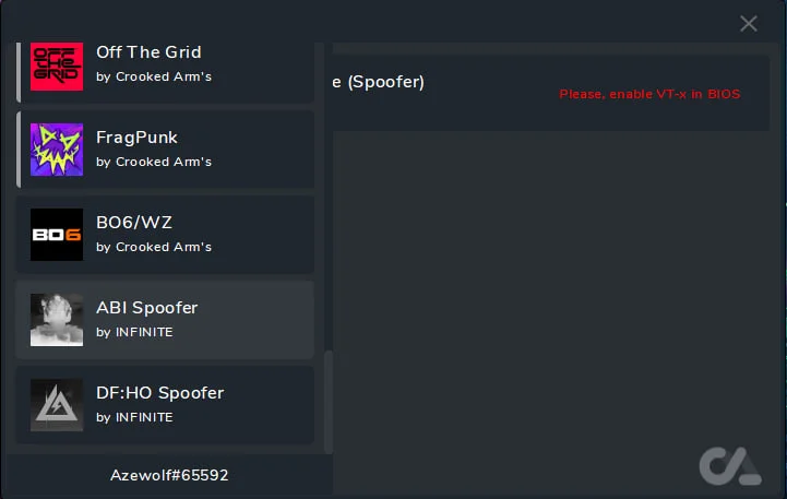 HWID Spoofer ABI — скриншот 1